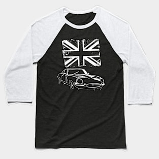 Jaguar E-Type - british flag Baseball T-Shirt